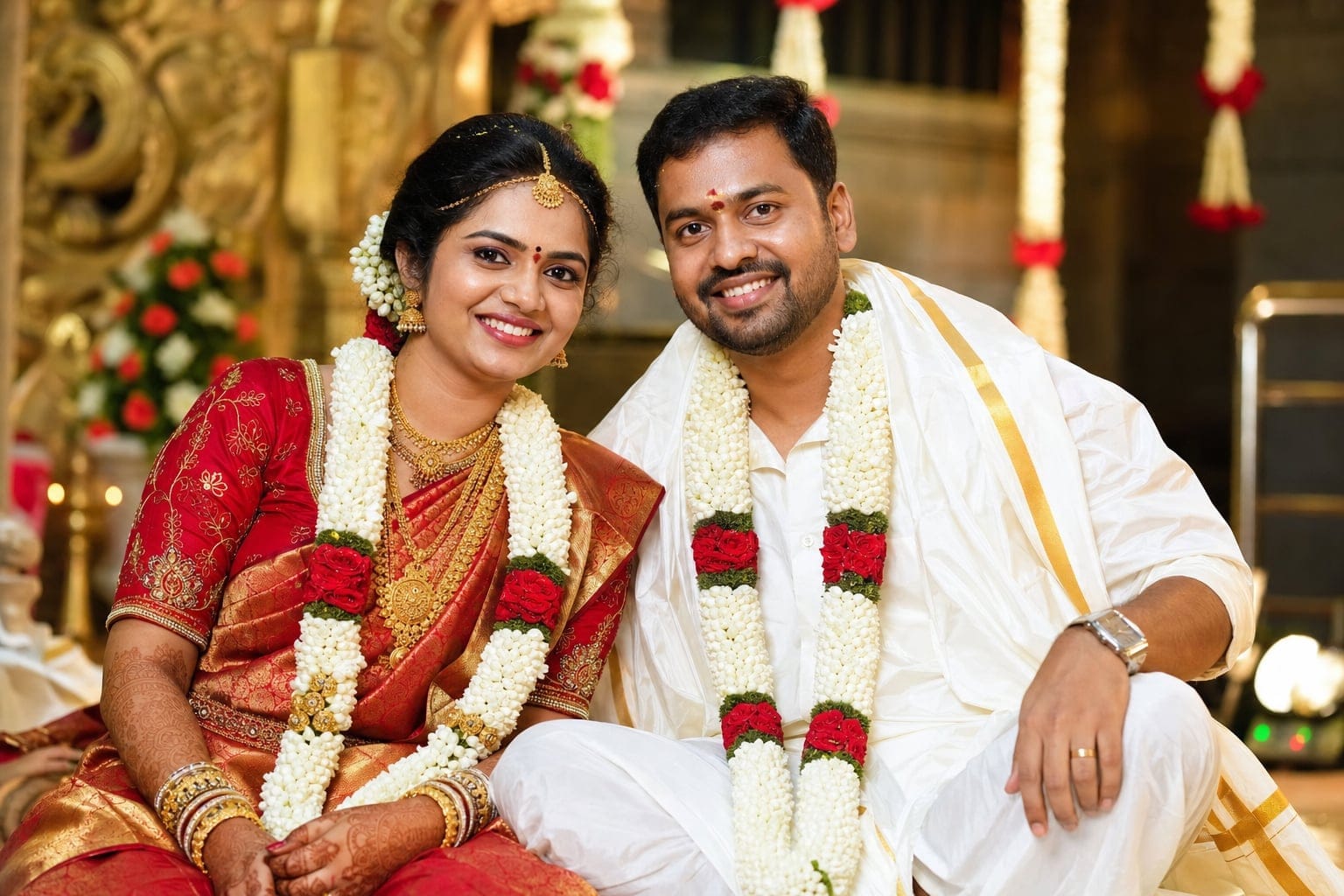 Padmashali matrimony success story - Venkatesh &amp; Divya